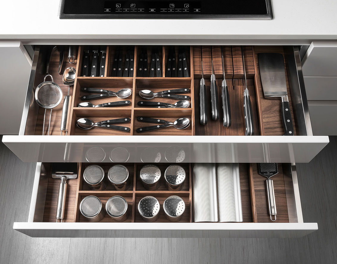 handleless kitchen drawers design