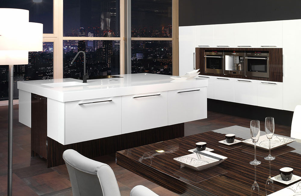 white and black kitchen design