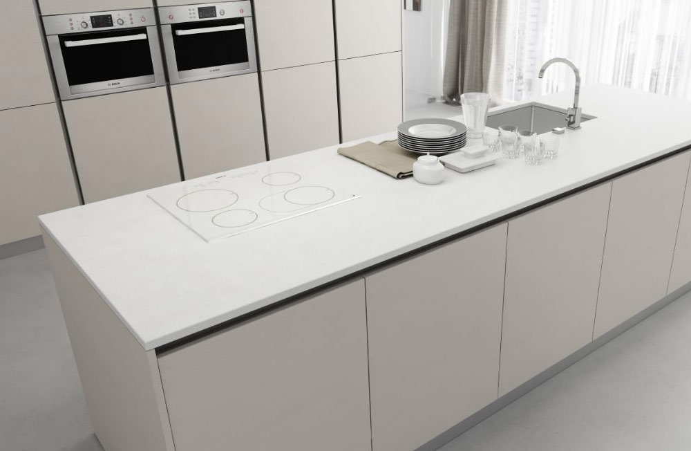 white island with sink