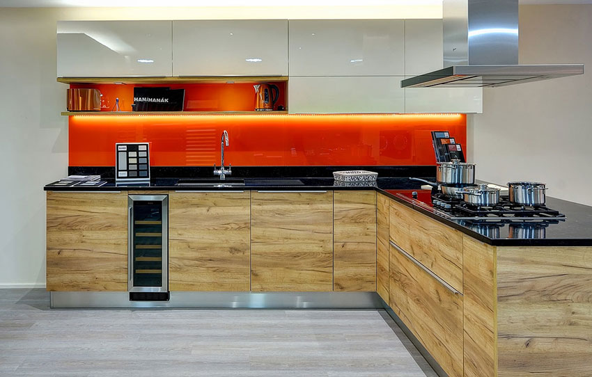 modern l shaped kitchen